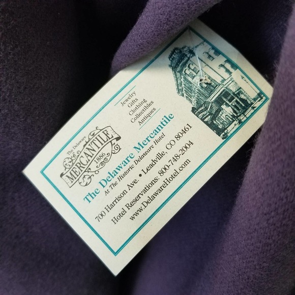 Wool Purple Duster Coat Silver Concho Buttons Accent - Picture 9 of 11